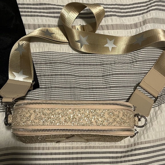 EUC* Gold Glitter Vintage Havana Crossbody Purse - Picture 4 of 9